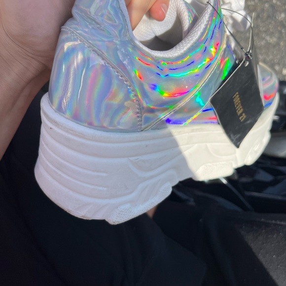 Holographic platform sneakers, from forever 21. Never worn - Picture 8 of 8